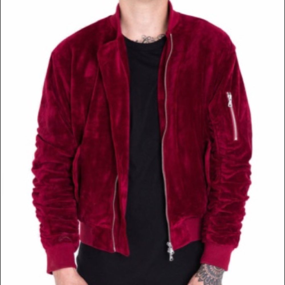 LIFTED ANCHORS VELOUR BOMBER